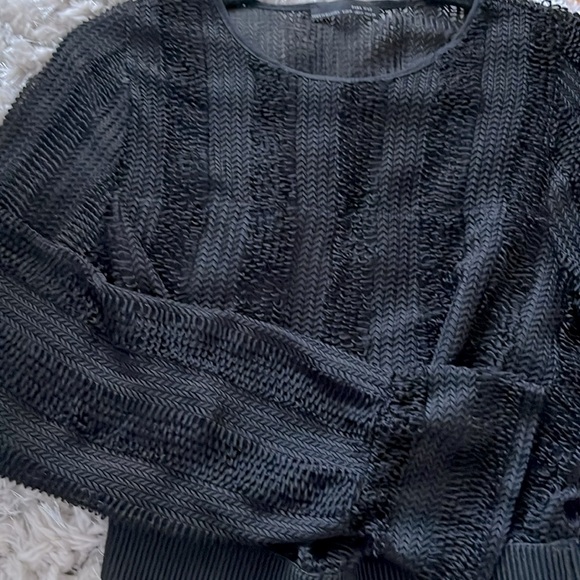 ZARA CROPPED TOP LONG SLEEVE NWOT - Picture 9 of 10